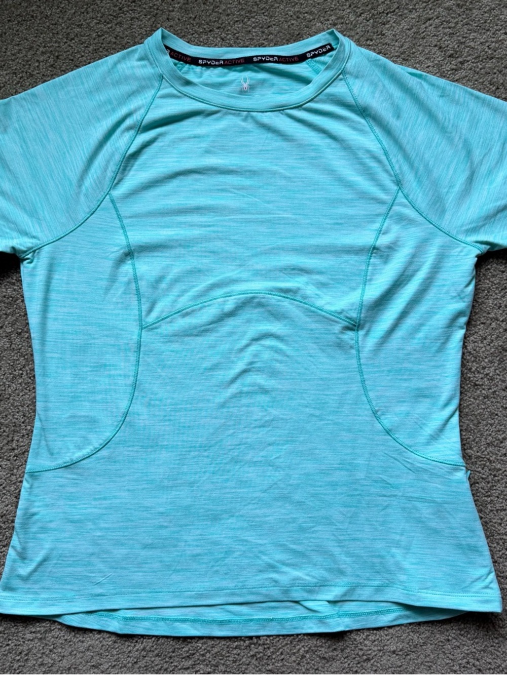 Spyder Short-Sleeve Performance Tee in Aqua Blue